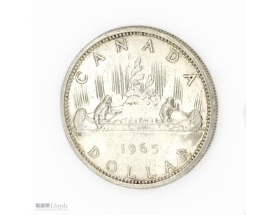 1 X 1965 VOYAGEUR SILVER CANADIAN DOLLAR COIN     ...