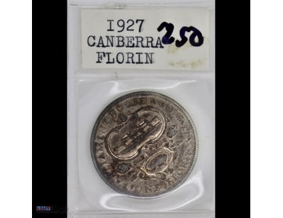 1 X 1927 AUSTRALIAN FLORIN COIN, PARLIAMENT HOUSE,...