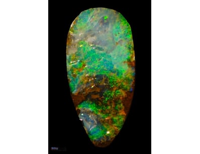 19 CARATS WINTON BOULDER OPAL. FREE FORM DROP CUT ...