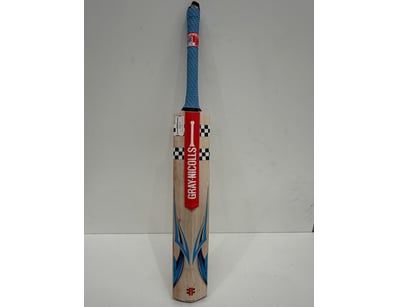 GRAY-NICOLLS cricket bat featuring a natural wood ...