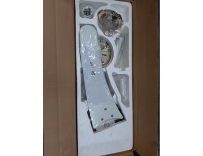 Assorted ceiling fan accessories, including fan bl...