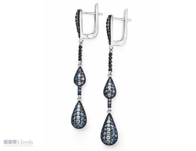 NATURAL SRI LANKAN SAPPHIRE EARRINGS ON 925 SILVER...