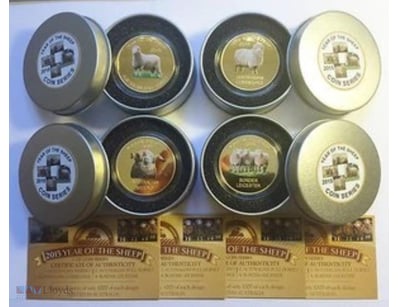NEW OUTSTANDING SET OF 4- 2015 YEAR OF THE SHEEP 1...