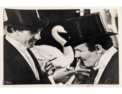 SIGNED PHOTOGRAPH OF ROBERT STEPHENS AND COLIN BLA...