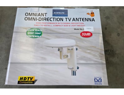 Omni direction tv antenna.

Note: damaged box.