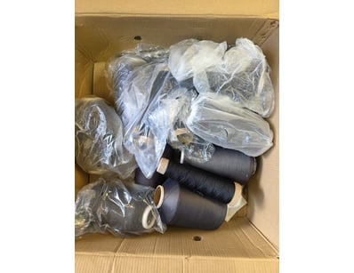 Mixed Lengths 100% Nylon Yarn - Dark Grey and Blac...
