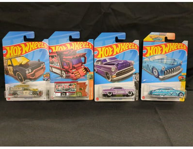 4 X HOT WHEEL TREASURE HUNTS INCLUDING TIME SHIFTE...