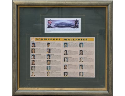 WALLABIES BLEDISLOE CUP FRAMED MEMORABILIA

Item...