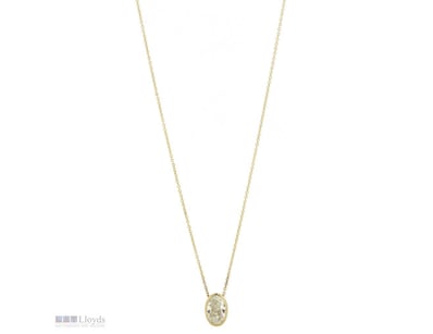 14K YELLOW GOLD AND DIAMOND, SLIDER PENDANT NECKLA...