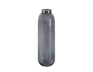 RRP: $59, Rodenbek Lustre Vase Grey 150x150x310mm,...