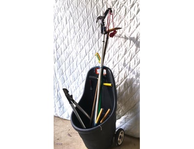 Garden Cart With Tools. Cart Has Bigger Non-Standa...
