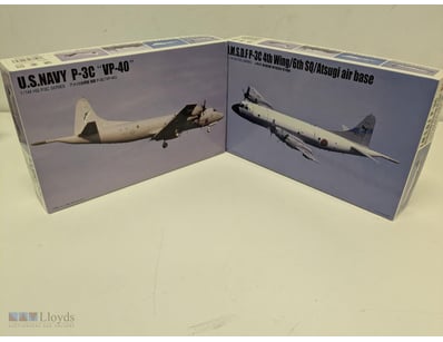 VINTAGE AIRCRAFT MODEL KIT PAIR - U.S. NAVY P-3C "...