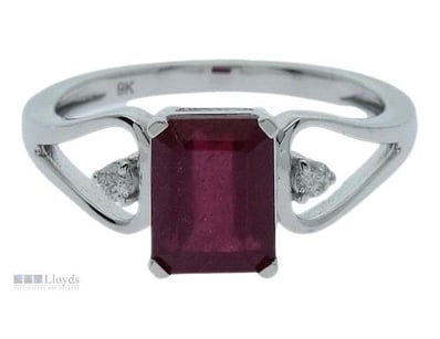 9CT WHITE GOLD RUBY & DIAMOND DRESS RING

Provenan...