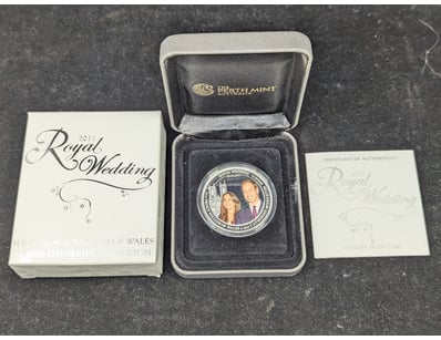 2011 ROYAL WEDDING COMMEMORATIVE SILVER PROOF COIN...