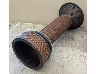 Column Stand Pot Plant Holder Wicker 72Cm Tall
