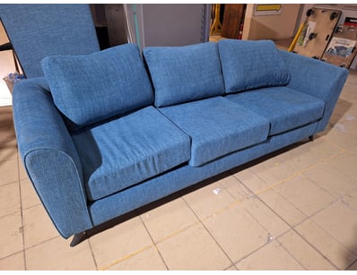 3-Seater Sofa, Fabric Style, Blue Finish 

Dimensi...