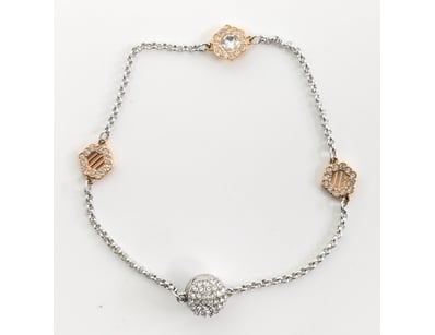 Elegant Swarovski crystal chain bracelet featuring...