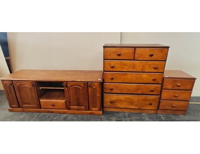 Furniture,timber style entertainment unit and stor...