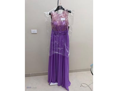 PURPLE OMBRE LACE BODICE EVENING GOWN

Item Size: ...