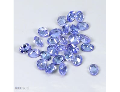 NATURAL 4.14CT OVAL FACET VIOLETISH BLUE TANZANITE...