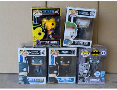 FUNKO POP! BATMAN COLLECTION - FIVE VINYL FIGURES ...