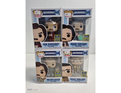 FUNKO POP ANCHORMAN MOVIE COLLECTION - SET OF 4 LI...