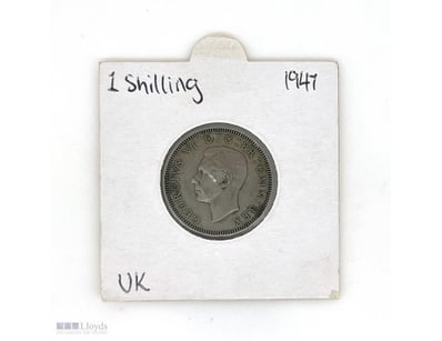 1 X 1947 UNITED KINGDOM SHILLING.      

Obverse F...