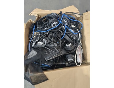 Box of computer accessories including, Ethernet Ca...