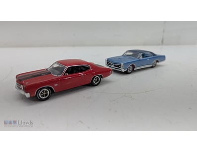 DIE CAST CARS, INCLUDING 1967 PONTIAC GTO, 1970 CH...