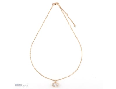 2.51 CT OVAL BEZEL PENDANT NECKLACE IN 18KT YELLOW...