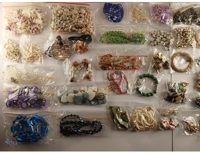 Large Mixed Costume Jewellery And Craft Bead Lot C...