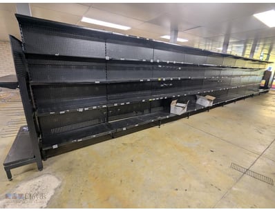 "Retail Display Shelving - Gondola style, black st...