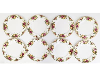 ROYAL ALBERT OLD COUNTRY ROSES DINNER PLATES SET O...