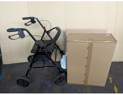 Homewares, including mobility walker and 2 x ikea ...