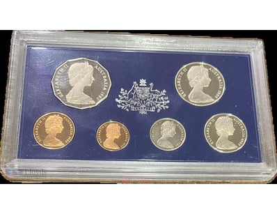 1980 AUSTRALIA SIX COINS QUEEN ELIZABETH PROOF SET...