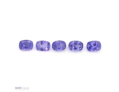 5.06CT TSW X 5, NATURAL TANZANITES     

Cushion C...