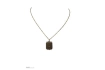 Yellow Gold Shield-Shaped Pendant With Diamond