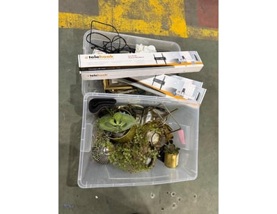 Assorted homewares and decorations, including fake...