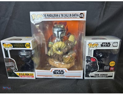 STAR WARS FUNKO POP COLLECTION - KYLO REN, MANDALO...