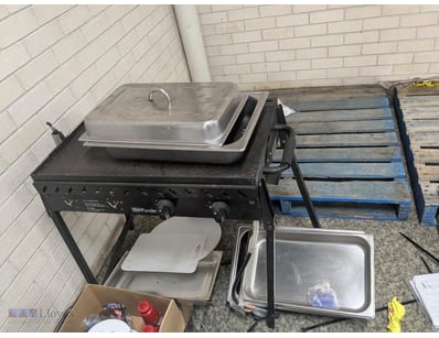 Char-Broil two-burner gas barbecue grill with stai...