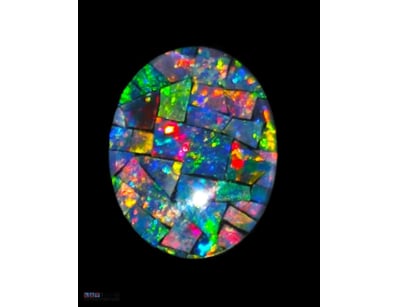 1.6 CARATS CALIBRATED COOBER PEDY MOSAIC OPAL TRIP...