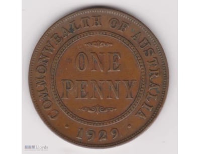 1929 AUSTRALIA KGV PENNY  



294201+16