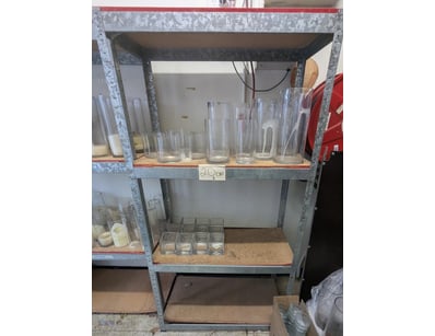 Comprehensive collection of clear glass cylinders ...