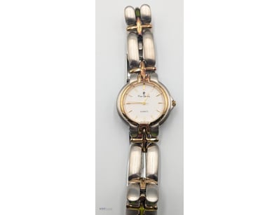 PIERRE CARDIN TWO-TONE QUARTZ WRISTWATCH WITH BRAC...