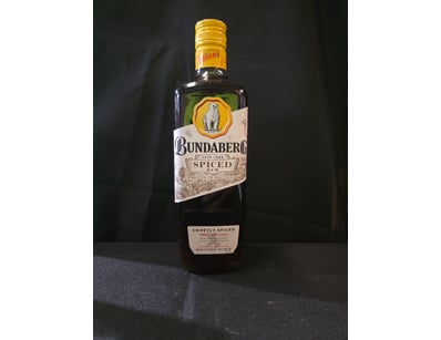 Bundaberg Spiced Rum, 700mL bottle, 37% alcohol by...