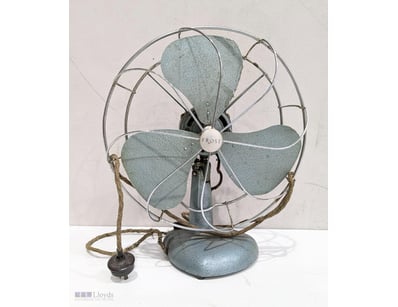 VINTAGE FROST ELECTRIC DESK FAN, CIRCA MID-20TH CE...