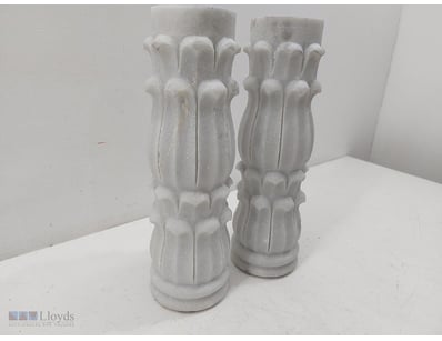 Pair of decorative Candle columns  featuring class...
