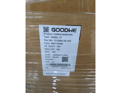 RRP $3300 GOODWE Hybrid Inverter Model GW8KL-ET, P...