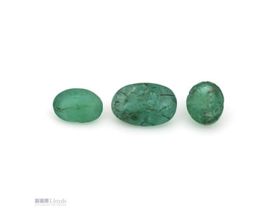 1.77CT TSW X 3, NATURAL ZAMBIAN EMERALDS     

Ova...