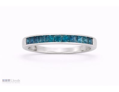 NATURAL SRI LANKAN SAPPHIRE RING ON 925 SILVER - W...